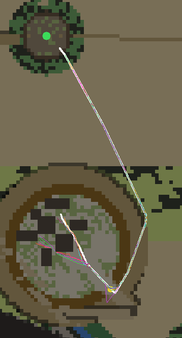 Clean route to the far village after the A* rebuild