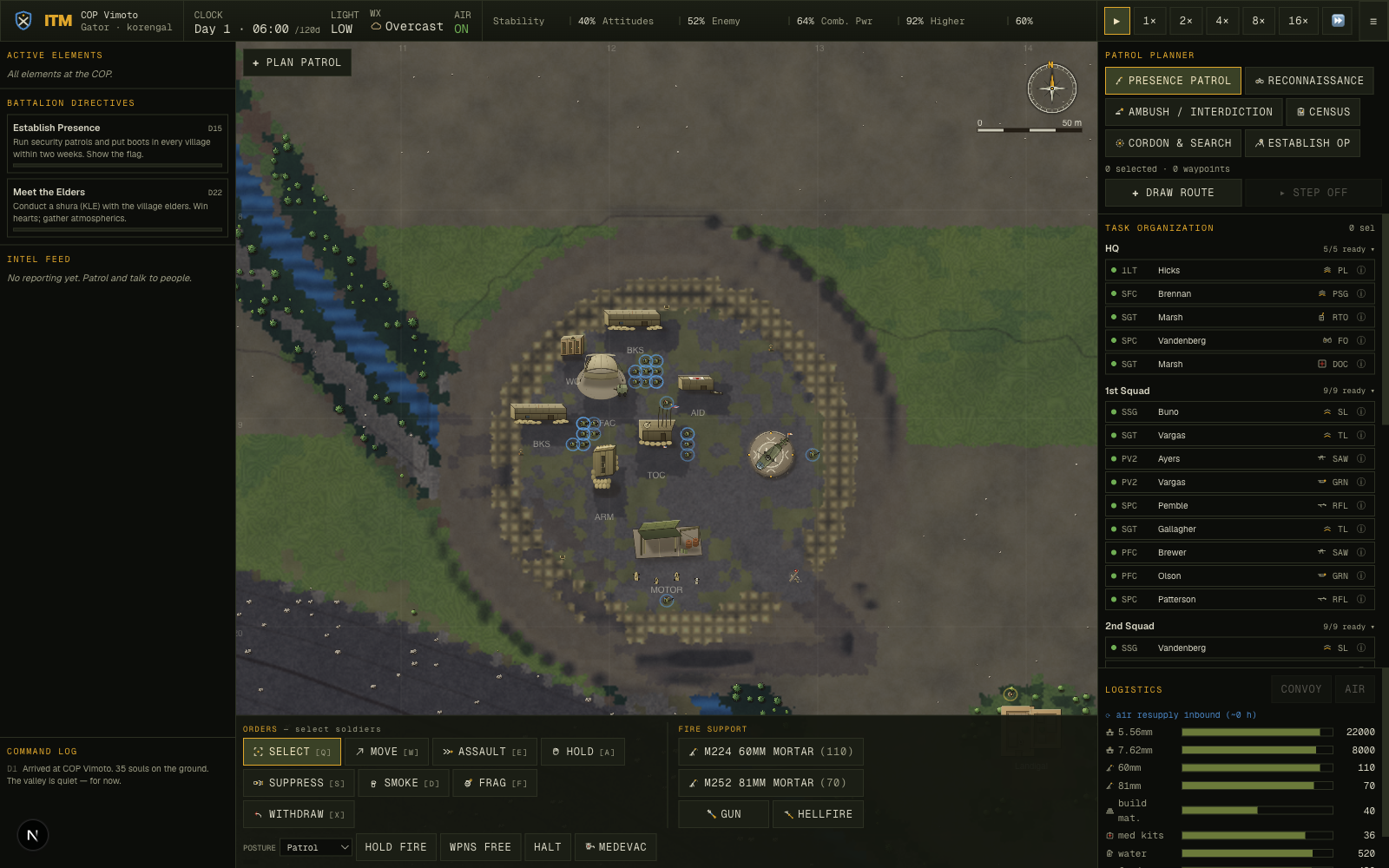 The tactical map after the sprite overhaul