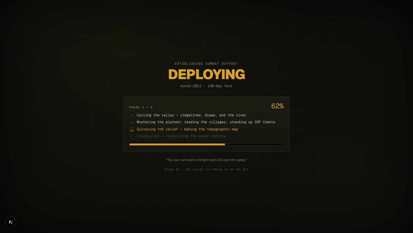 The deploy loading screen