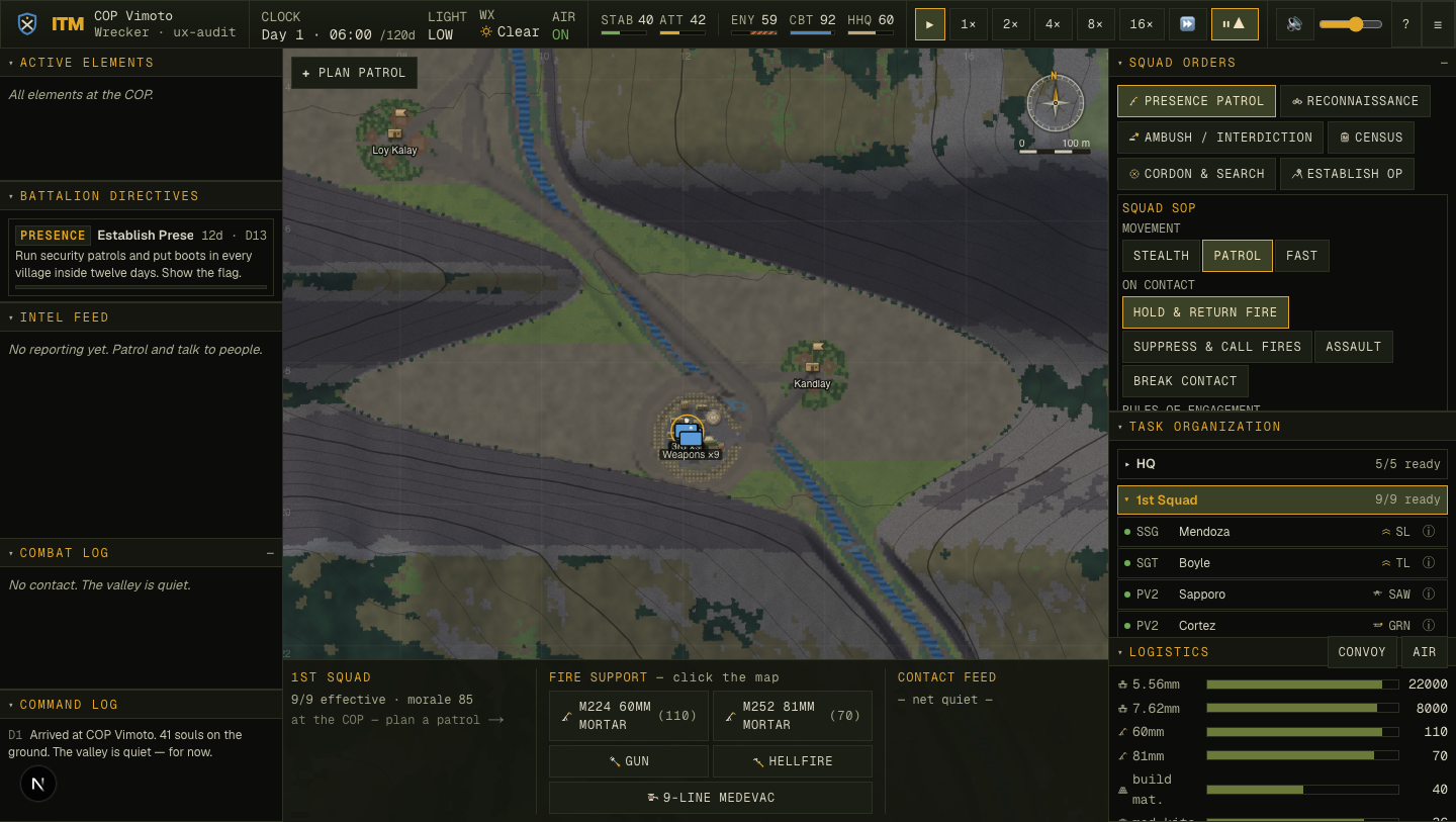 The redesigned HUD