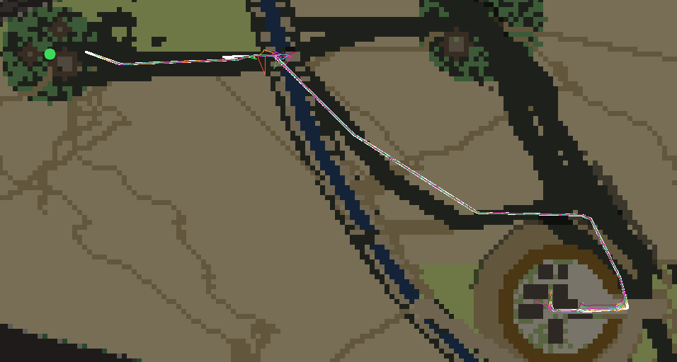 Planned patrol route, after — contoured
